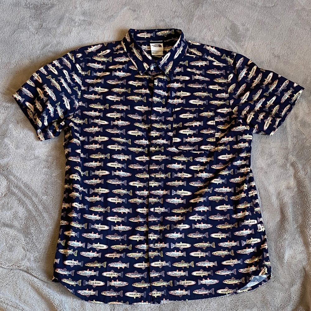 North Face Fish Print Men's Shirt